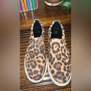 a new day Tan and Black Animal Print Slip-Ons